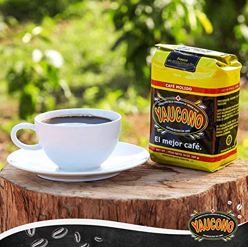 Yaucono Ground Coffee Bagged, 14 Ounce (Pack of 10)
