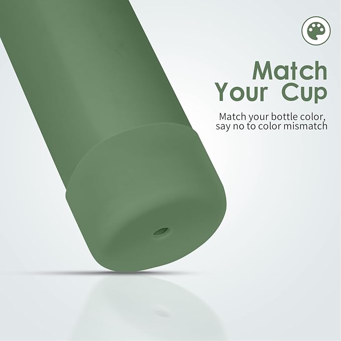 2PCS Silicone Water Bottle Boot, Compatible with Owala 24oz 32oz 40oz, Protective Anti-Scratch & Anti-Dent No Noise Sleeve Cover for FreeSip/Twist/Flip Water Bottles (Green House, 24oz)