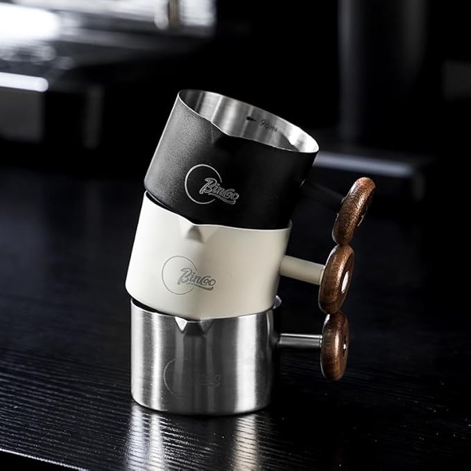 Bincoo Espresso Measuring Cup - Stainless Steel Coffee Dosing Cup 90ml/3oz with Handle & Scale,Perfect for Espresso Extraction & Coffee Beans, Barista Accessories for Coffee Lovers