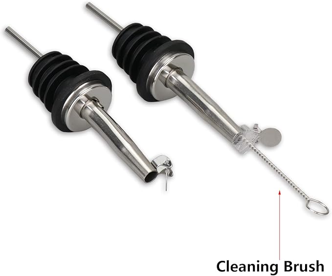 LEGERM Flip Top Pour Spouts for Olive Oil, Vinegar & Liquor Bottles - Stainless Steel Speed Pourers Nozzles for 3/4" Bottle | Multi-Purpose Drizzler for Kitchen & Bar set