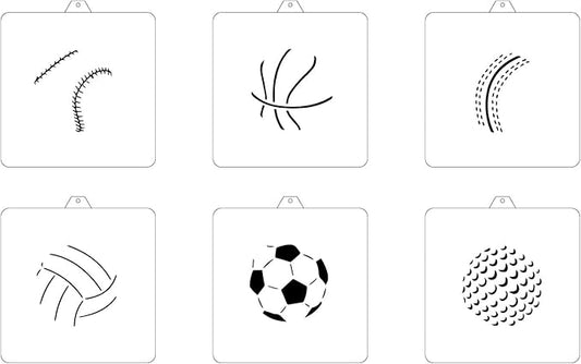 Reusable Balls PYO Cookie Stencil Paint Your Own Custom Design Unique Cookies Stencils Creates Custom Coloring Pages Designs, Perfect for Kids, Parties, and Bakers. Detailed Designs. (Balls)