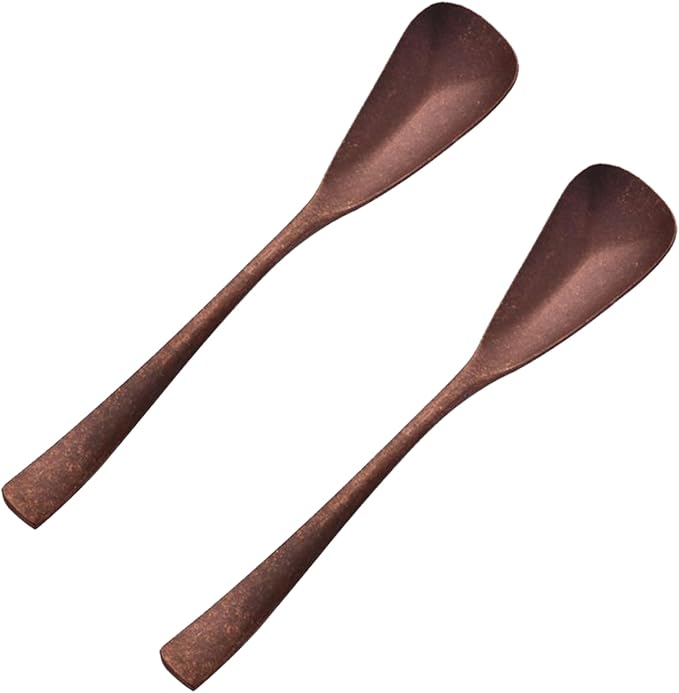 4.33-Inch Vintage Teaspoon, Hand-Forged Antique Copper Spoon, Suitable for Stirring Coffee and Desserts, Cakes, Ice Cream (2)