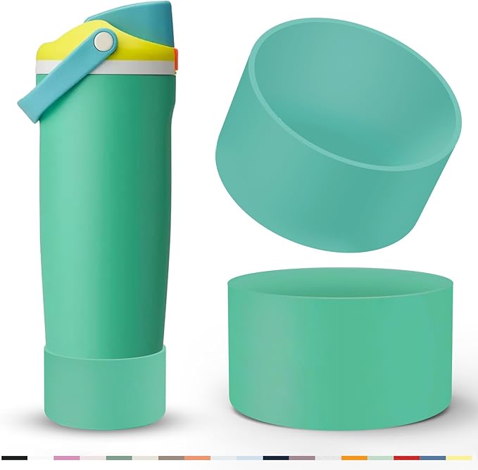 2 Pcs Silicone Boot for Owala 40oz & 30oz FreeSip Sway Tumblers, Protective Bottom Bumper Anti-Slip Sleeve Accessories for FreeSip Sway Water Bottles, Dishwasher Safe and BPA Free