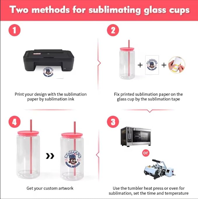 Snow Globe Tumbler, 25Pack 16oz Sublimation Double Wall Glass Tumbler with Mix Color Lids and Straws, Reusable Clear Beer Can Mason Jar Mug for Snow Globe Glitter DIY