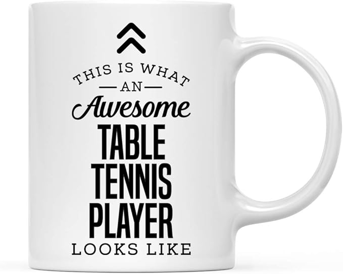Andaz Press 11oz. Ceramic Coffee Tea Mug Thank You Gift, This is What an Awesome Table Tennis Player Looks Like, 1-Pack, Birthday Christmas Gift Ideas Coworker Him Her, Includes Gift Box