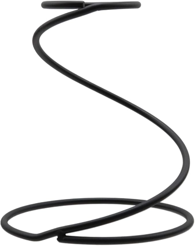 Dnyta Metal Coffee Dripper Stand, Spiral Pour Over Coffee Dripper Stand Filter Cup Bracket Metal Filter Frame Holder Rack, Black
