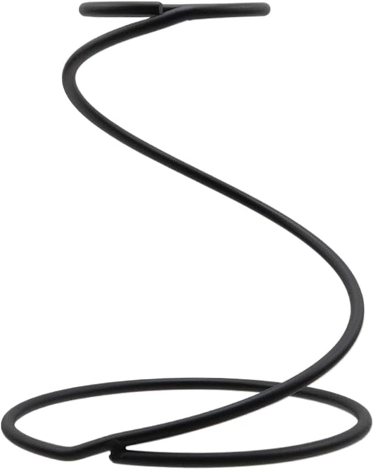 Dnyta Metal Coffee Dripper Stand, Spiral Pour Over Coffee Dripper Stand Filter Cup Bracket Metal Filter Frame Holder Rack, Black