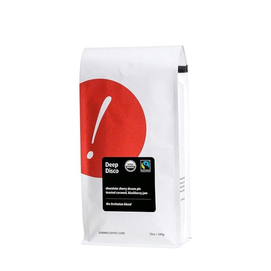 Deep Disco Blend - Certified Fairtrade, Organic - Roasted by Gimme! Coffee - Whole Bean Coffee - 5 Pound Bag