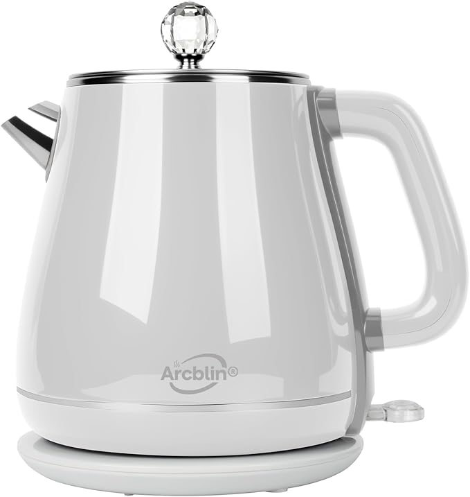 Retro Electric Kettle 1.8L, All Stainless Steel Hot Water Electric Kettle for Boiling Water, BPA Free Tea Kettle, 1350W Fast Boil, Auto Shut Off & Boil-Dry Protection
