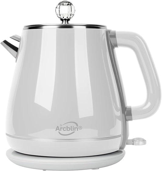 Retro Electric Kettle 1.8L, All Stainless Steel Hot Water Electric Kettle for Boiling Water, BPA Free Tea Kettle, 1350W Fast Boil, Auto Shut Off & Boil-Dry Protection