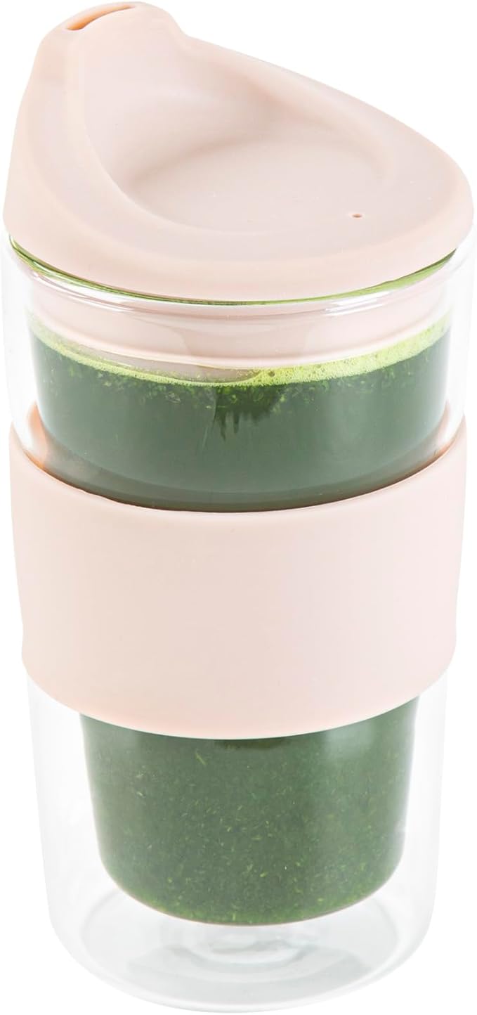 Restaurantware - Forma Professional 11.8 Ounce Insulated Travel Mugs, 10 Double Wall Coffee Mugs - Includes Lids And Sleeves, Reusable, Clear Borosilicate Glass Tumblers, Dishwashable, Microwavable