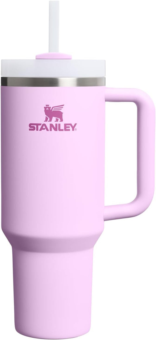 STANLEY Quencher H2.0 Tumbler with Handle and Straw 40 oz | Flowstate 3-Position Lid | Cup Holder Compatible for Travel | Insulated Stainless Steel Cup | BPA-Free | Soft Orchid