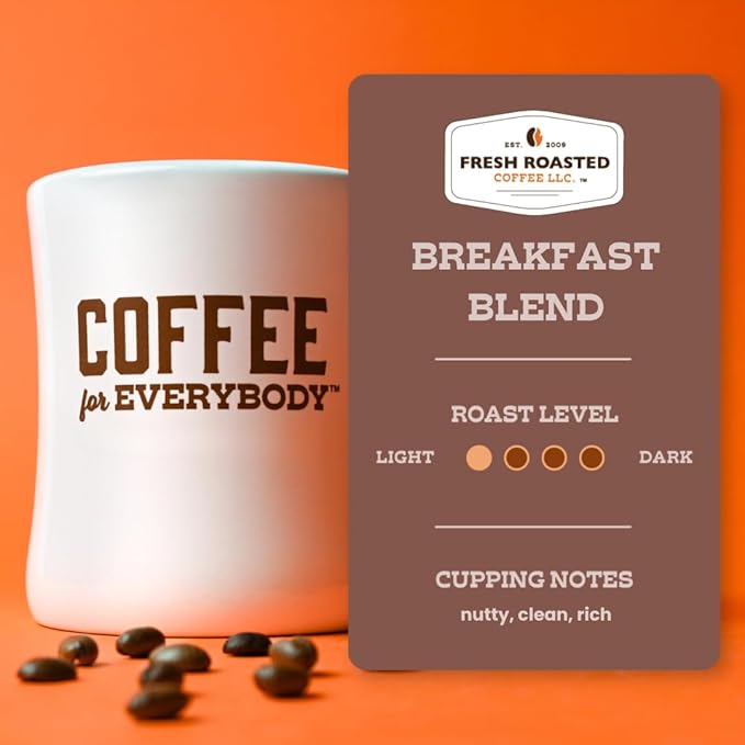 Fresh Roasted Coffee, Breakfast Blend, Kosher, Pre-Ground Fractional Packs, 1.75 Ounce, 126 Count