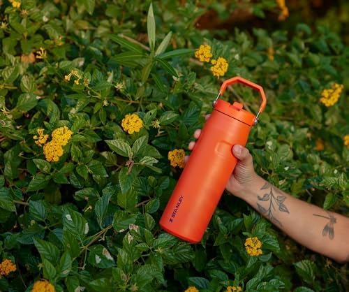 Stanley IceFlow Flip Straw 2.0 Water Bottle 36 OZ | Built-In Straw with Larger Opening | Lightweight & Leak-Resistant | Insulated Stainless Steel | BPA-Free | Azure