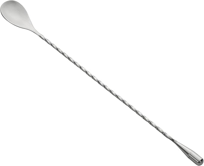 Restaurantware-12 Inch Bar Spoon, 1 Corkscrew Handle Cocktail Stirrer Spoon - Long, Commercial, Stainless Steel Cocktail Mixing Spoon, For Stirring And Mixing Cocktails For Professionals