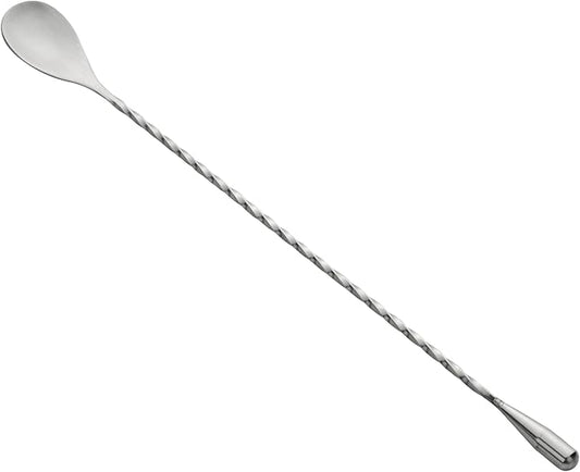 Restaurantware-12 Inch Bar Spoon, 1 Corkscrew Handle Cocktail Stirrer Spoon - Long, Commercial, Stainless Steel Cocktail Mixing Spoon, For Stirring And Mixing Cocktails For Professionals