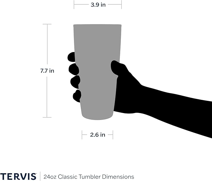 Tervis Clear & Colorful Tabletop Made in USA Double Walled Insulated Tumbler Travel Cup Keeps Drinks Cold & Hot, 24oz - 2pk, Red