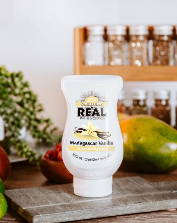 Vanilla Reàl Infused Exotics, Madagascar Vanilla Infused Syrup, 16.9 FL OZ Squeezable Bottle (Pack of 3)