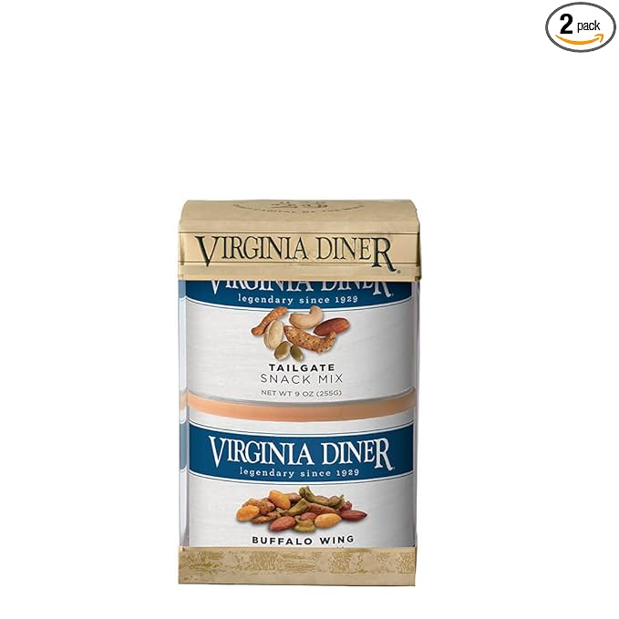 Virginia Diner Snack Mix Duo Gift Set (Buffalo Wing Snack Mix and Tailgate Snack Mix), 2 total 9 ounce cans