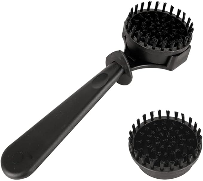 watchget Espresso Coffee Machine Cleaning Brush Grouphead Brush with 1 More Detachable Nylon Bristles Espresso Cleaning Bristle for 58mm Group Head