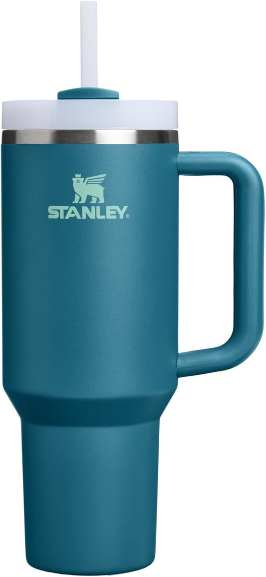 STANLEY Quencher H2.0 Tumbler with Handle and Straw 40 oz | Flowstate 3-Position Lid | Cup Holder Compatible for Travel | Insulated Stainless Steel Cup | BPA-Free | Coastal Teal