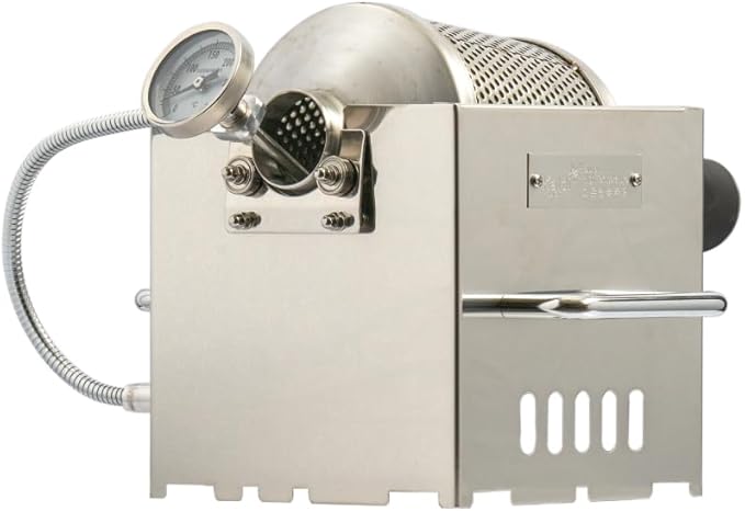 KALDI Mini Home Coffee Gas Roaster - 200g Capacity, Choice of Manual Handle or Motor Drive, Hopper/Sampler as option, Gas Burner Required (Manual Handle, Full-Set)