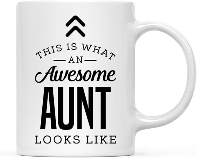 Andaz Press 11oz. Ceramic Coffee Tea Mug - Thank You Gift, Awesome Aunt, Birthday & Idea - Includes Gift Box