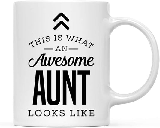 Andaz Press 11oz. Ceramic Coffee Tea Mug - Thank You Gift, Awesome Aunt, Birthday & Idea - Includes Gift Box