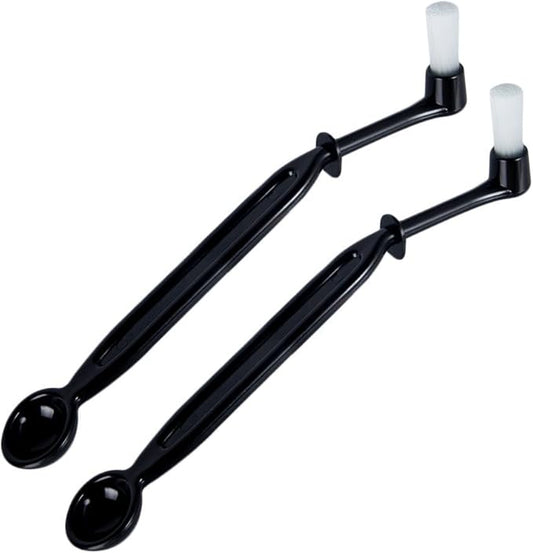 Number-One Coffee Machine Brush Cleaner Nylon Espresso Machine Brush Grinder Brush Coffee Cleaning Tool with Spoon (Pack of 2)