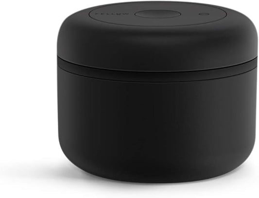 Fellow Atmos Vacuum Coffee Canister & Food Storage Container - 0.4 Liter Canister holds up to 6 oz of Coffee Beans - Airtight Food Storage Containers - Coffee Containers - 0.4 Liter - Matte Black