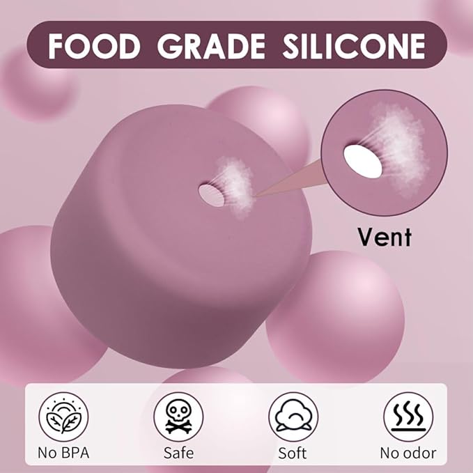 2PCS Silicone Water Bottle Boot, Compatible with Owala 24oz 32oz 40oz, Protective Anti-Scratch & Anti-Dent No Noise Sleeve Cover for FreeSip/Twist/Flip Water Bottles (Mauve, 32oz)