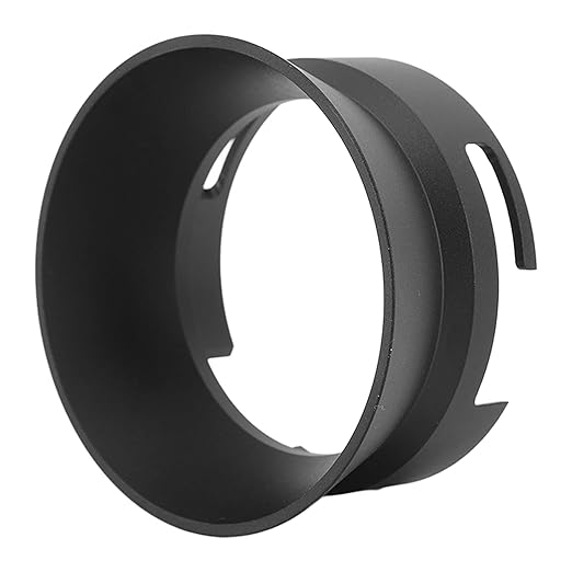 Black Coffee Dosing Funnel Ring, Aluminum Alloy Coffee Machine Accessories, 54mm Handle Dosing Funnel with Snap Design, Tight Sealing for Espresso Machines, for Home Office