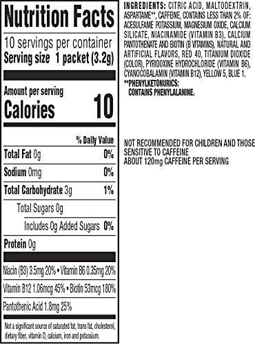 Happy Belly Drink Mix Singles, Strawberry with Caffeine, (Previously Solimo) 1.1 ounce (Pack of 4)