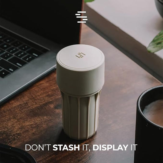 Staze Air Tight Smell Proof Container (148ml) – Vacuum Seal Stash Jar with UV Protection, Waterproof Food Storage Canister, Portable Small Smell Proof Jar for Coffee, Herb, Spice & Gummies - (Foam)