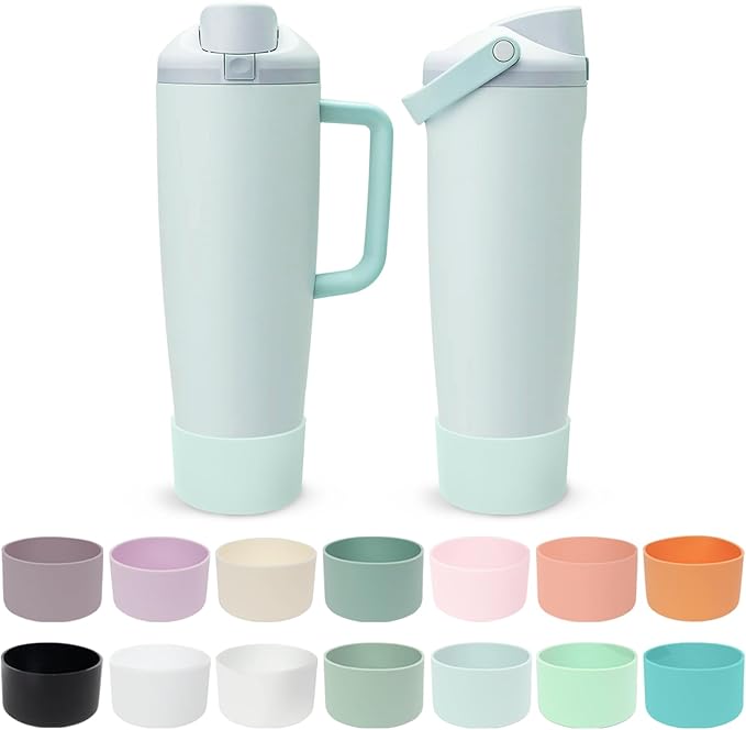 Silicone Boot for Owala 30oz & 40oz FreeSip Sway Bottles & Tumblers - Non-Slip, Scratch-Resistant, Stability Enhancer, Available in 12 Colors (Summer Paradise)