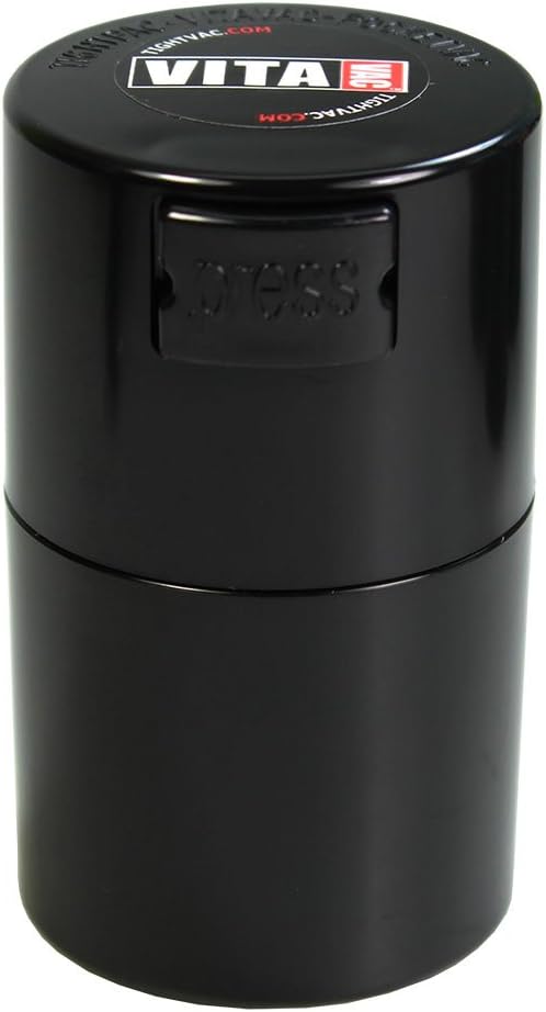 Vitavac - 5g to 20 grams Vacuum Sealed Container - Black