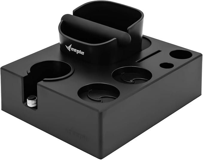 Black Espresso Organizer Box Espresso Organizer Station Espresso Box Station Espresso Accessories Organizer for Storage Espresso Tamper Distributor Portafilter & Puck Screen Accessories