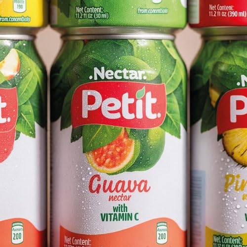 Petit Guava Nectar, 330 ml Cans (Pack of 24) – Refreshing Tropical Fruit Juice Beverage