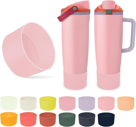 Silicone Boot for Owala 30oz & 40oz FreeSip Sway Bottles & Tumblers - Non-Slip, Scratch-Resistant, Stability Enhancer, Available in 12 Colors (Sugar High Pink)