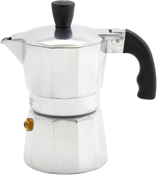 IMUSA USA B120-41V Aluminum Espresso Stovetop Coffeemaker 1-cup, Silver
