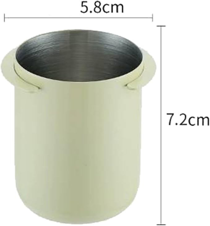 Noteflora Stainless Steel Espresso Dosing Cup 58Mm Coffee Measuring Jug Compatible With For Breville Dual Boiler Oracle Touch Flair 58 Rocket (White)