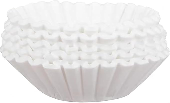 Commercial Coffee Filters 12 Cup Extra Large (300ct) - 9.75" Diameter Unbleached Filters for Bunn Style Machines, Flat Bottom Design Prevents Overflow - Bulk Cold Brew & Restaurant