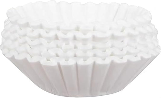 Commercial Coffee Filters 12 Cup Extra Large (300ct) - 9.75" Diameter Unbleached Filters for Bunn Style Machines, Flat Bottom Design Prevents Overflow - Bulk Cold Brew & Restaurant