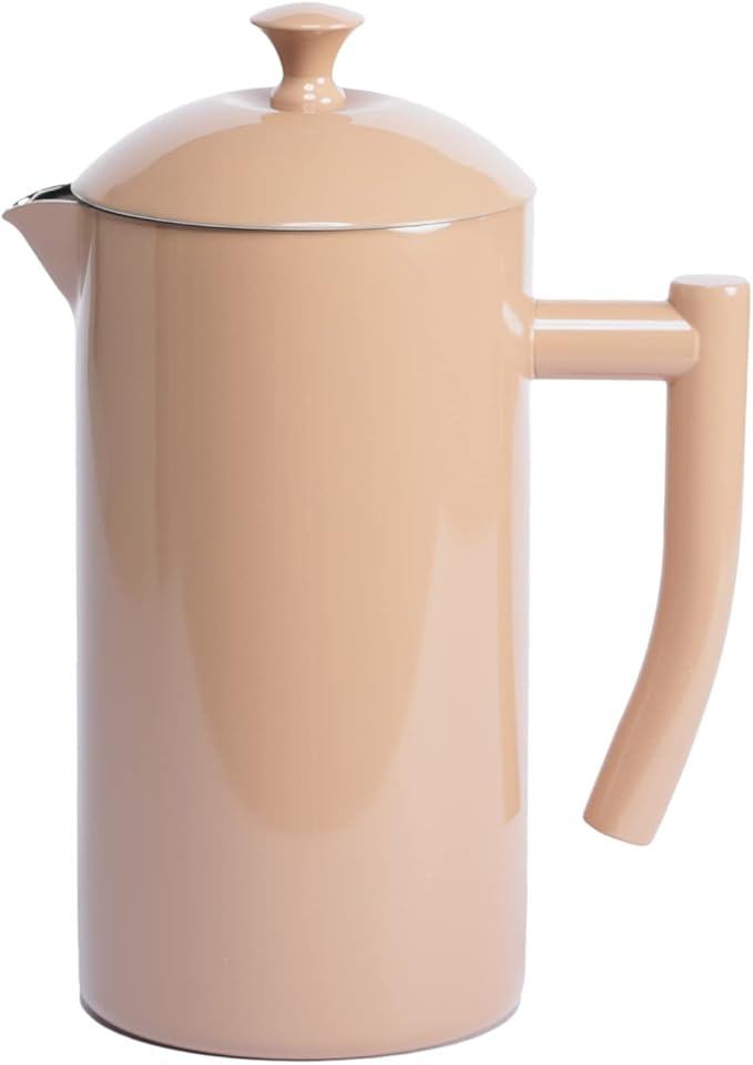 Frieling Double-Walled Stainless Steel French Press Coffee Maker - Sandstone 34 fl oz - Camping & Insulated French Press Coffee Pot