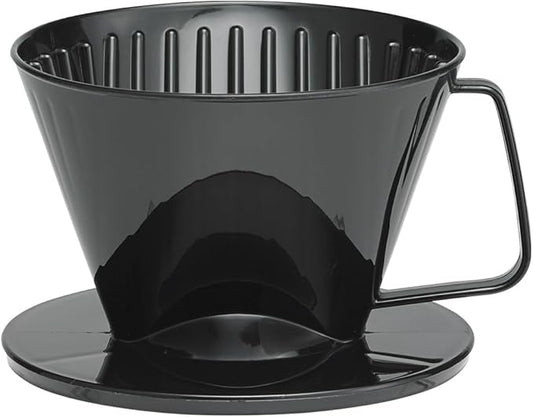 Fino Pour-Over Coffee Brewing Filter Cone, Number 1-Size, Black, Brews 1 to 2-Servings