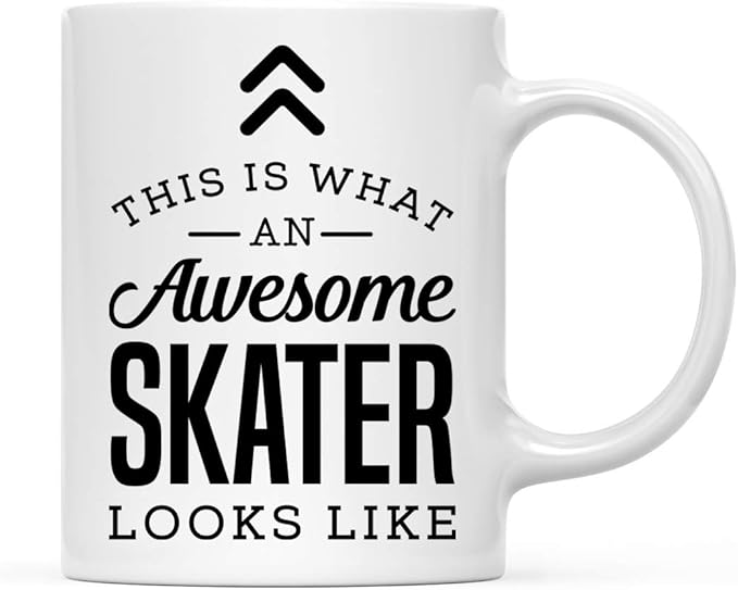 Andaz Press 11oz. Ceramic Coffee Tea Mug Thank You Gift, This is What an Awesome Skater Looks Like, 1-Pack, Birthday Christmas Gift Ideas Coworker Him Her, Includes Gift Box