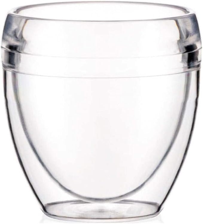 Bodum 8oz Pavina Outdoor Double-Wall Plastic Tumbler, BPA-Free, Set of 6, Clear
