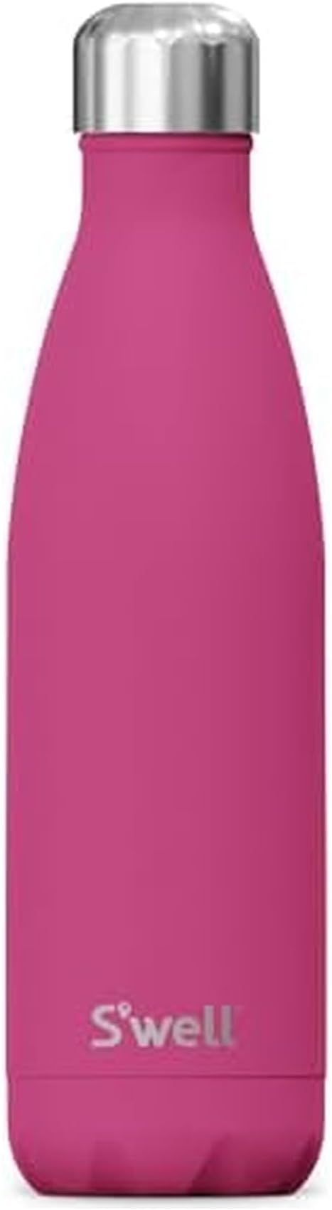S'well Stainless Steel Water Bottle, 17oz, Azalea Pink, Triple Layered Vacuum Insulated Containers Keeps Drinks Cold for 36 Hours and Hot for 18, BPA Free, Perfect for On the Go