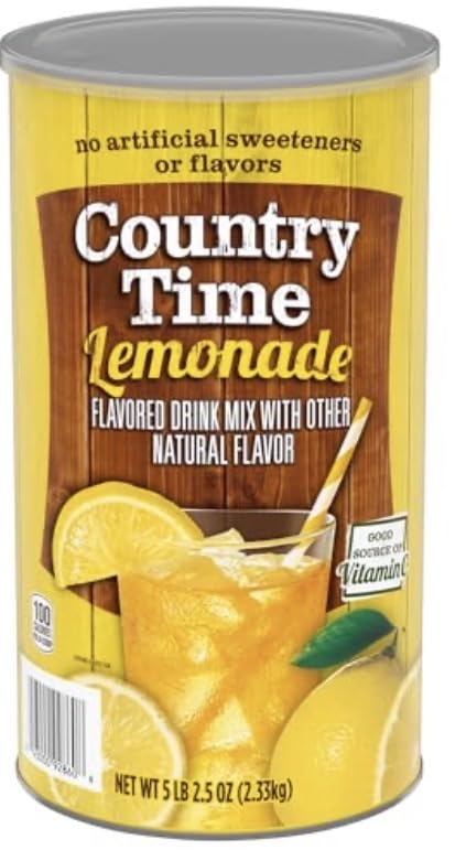 COUNTRY's Time Lemonade Drink Mix Powder, Best Flavor 5lb 2.5 oz