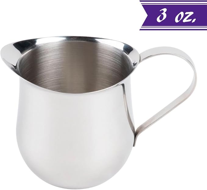Betolla (12 Pack) 3 oz Stainless Steel Bell Creamer – Bell-Shaped Mini Pitchers for Serving Cream, Milk, Syrups & More